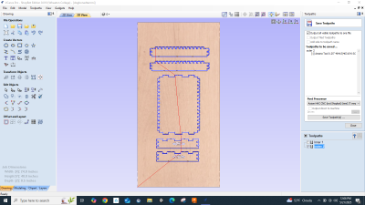 picture of 2D tool path